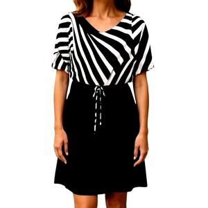 Haani XL Black Women's Short  Sleeve Maxi BOHO Dress Miss Size 16 18 Extra Large